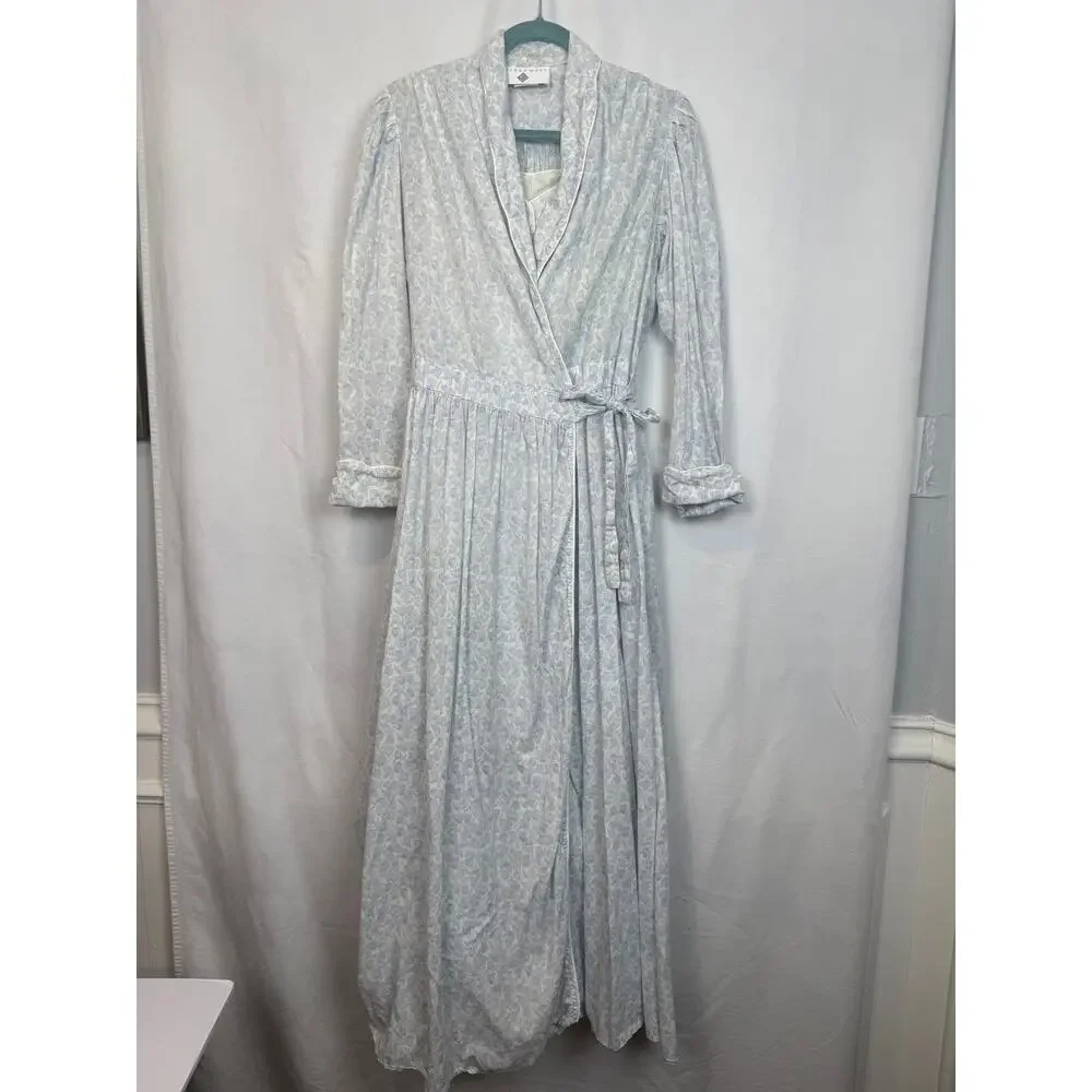 Vintage 1994 Eileen West Floral Robe & Nightgown Set Cottagecore